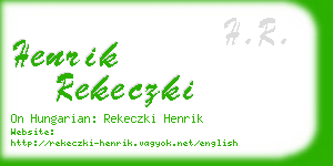 henrik rekeczki business card